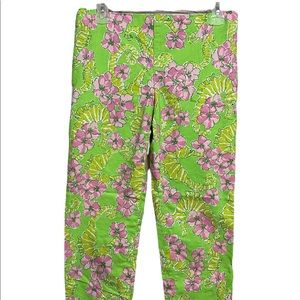 🎉 Lily Pulitzer Resort Fit Seahorse Vintage Carpi Pants Sz 4